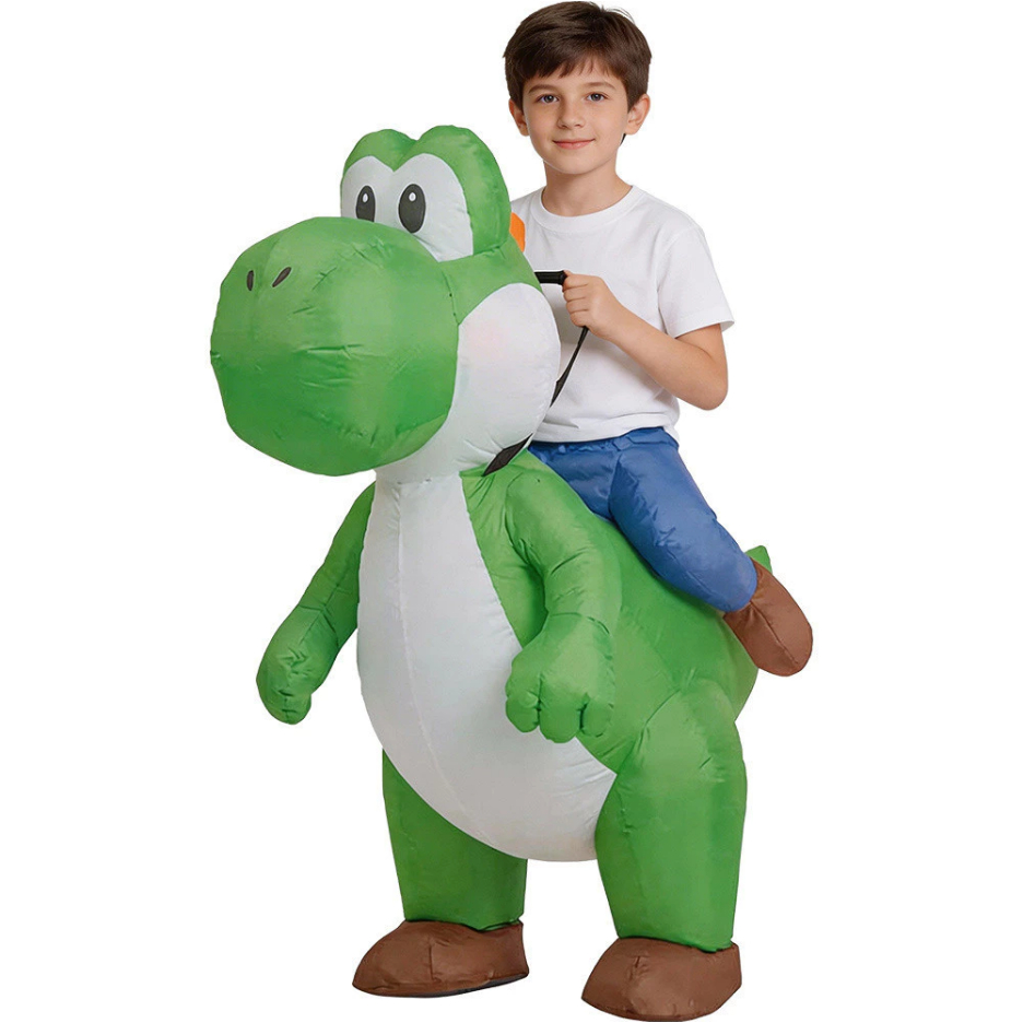 Dia das crianças Yoshi dinossauro traje inflável crianças Halloween cosplay traje dos desenhos animados