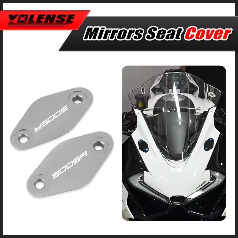 Para CFMOTO 500SR 500 SR 2026 Motocicleta CNC Alumínio Espelhos Retrovisores Assento Decorativo Capa Espelho Base Suport