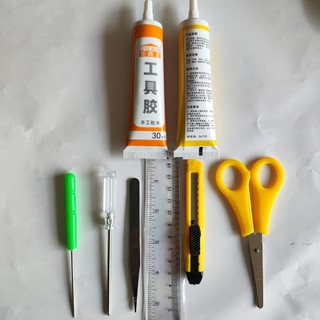 Ferramentas De Fabricação De Modelos DIY , Tesouras Pequenas , Pinças , Réguas , Acessórios De