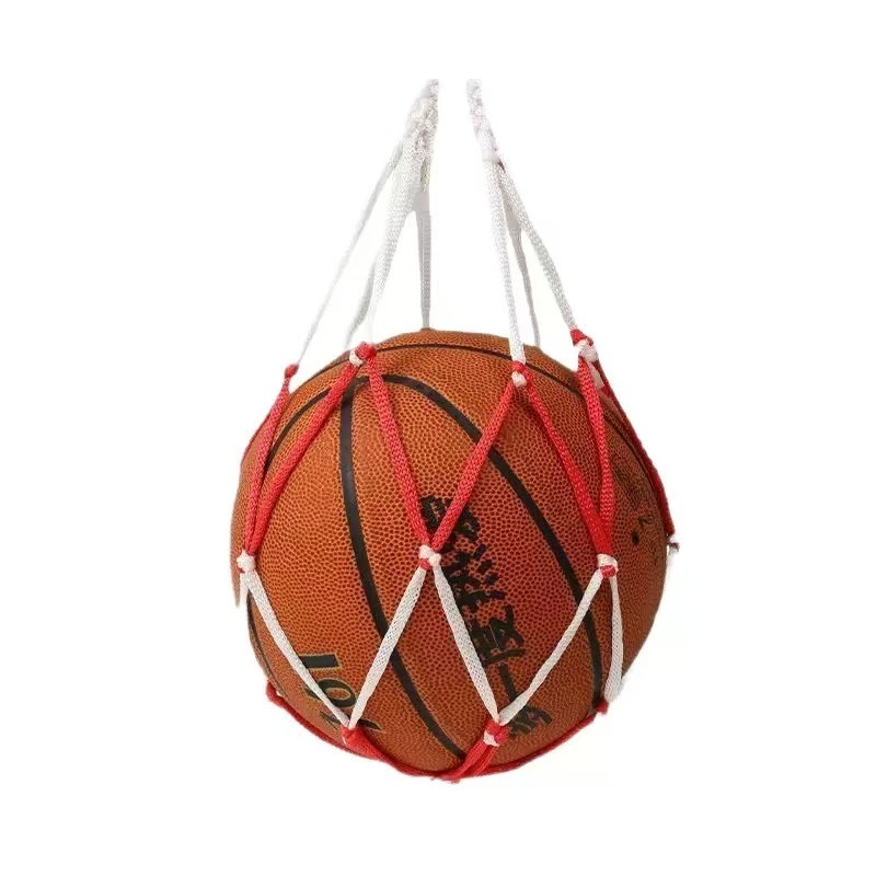 Rede de basquete para vôlei, basquete, futebol, pacote único, bolso, armazenamento esportivo, resistente ao desgaste