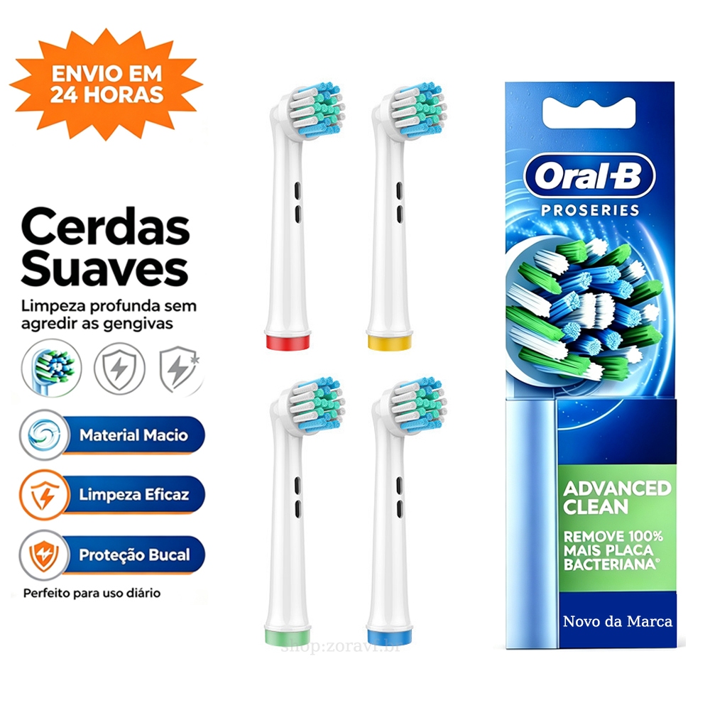 8Kit/4 Refil para Escova Elétrica Oral-B EB30 – Limpeza Profunda, Compatível com D12, D16, 2D e 3D