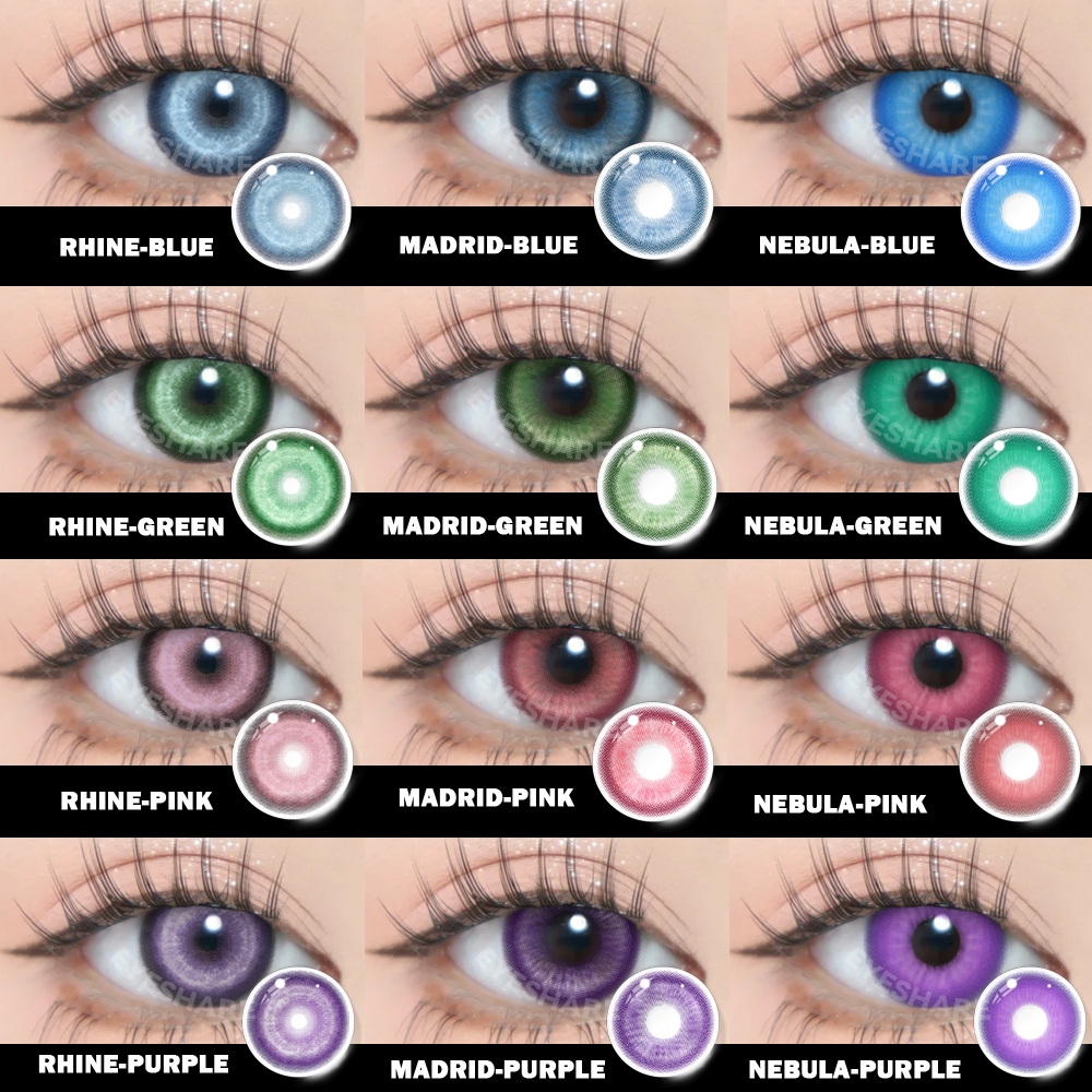 EYESHARE Envio Do Brasil 2pcs Cosplay Halloween Lentes De Contato Coloridas Vermelho Verde Azul