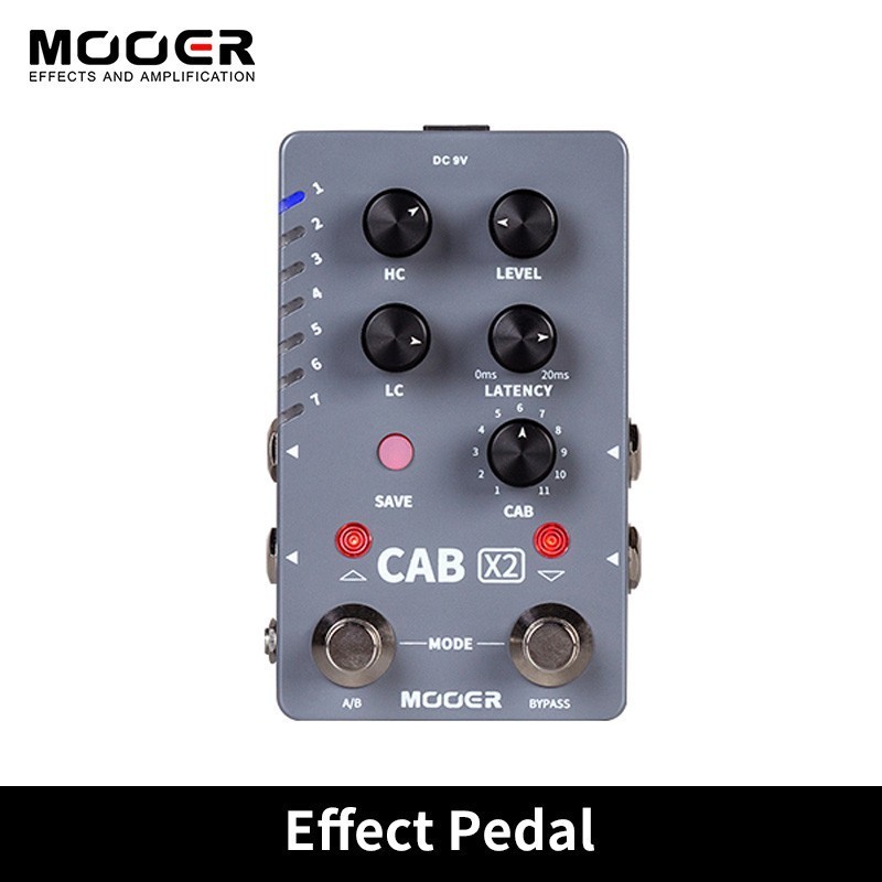 MOOER Cab X2 Estéreo IR Gabinete Simulação Pedal Dual Channel De Efeitos De Guitarra 14 Predefinições 11 Fábrica