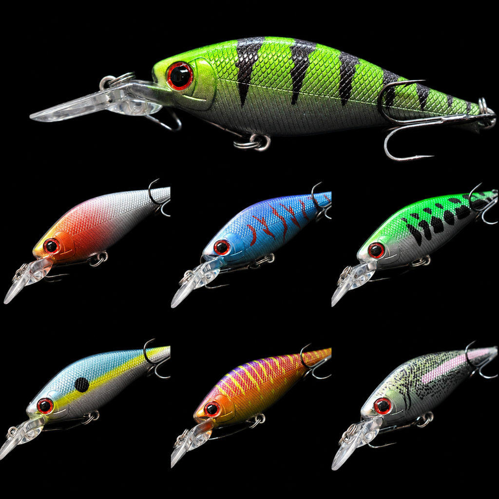 wLure Wobbler Minnow Crankbait Iscas De Pesca 7,5g 8,5cm 2 Metros De Profundidade De Mergulho Flutuante Lentamente Com 2 # 8 Ganchos Musky M515