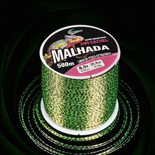 Linha de Pesca Nylon Camuflada Invisível 300M/500M/1000M Resistente à Abrasão Para Tucunaré, Tilápia, Robalo, Traíra Pes
