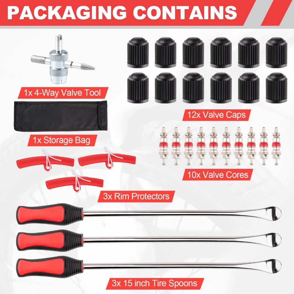 Kit 30 Espátulas Borracheiro Chata Para Desmontar Pneus — imagem 2 de 2
