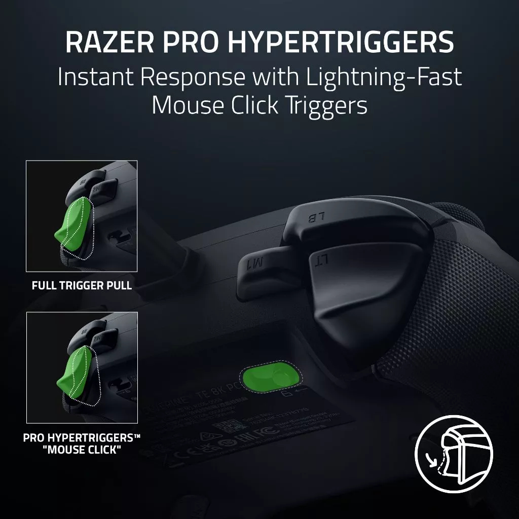 Controlador De Jogos Com Fio Razer Wolverine V3 Tournament Edition 8K | Taxa De Pesquisa De 8KHz Thumbsticks TMR Trocáve