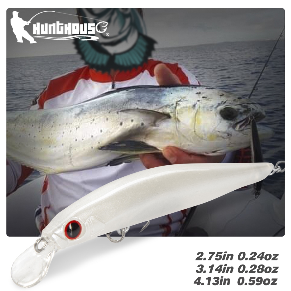 Hunthouse Artista Minnow Pesca Isca Dura Afundamento Minnow Wobbler Maiô 70mm/7g 80mm 8.5g 105mm/ 18,5g Silêncio de Água