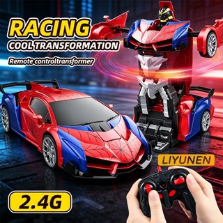 Carro Aranha Deformável RC De 2.4GHz , Controle Remoto , Robô Transformável Legal Com Acrobacias Luzes LED , Presente Pa