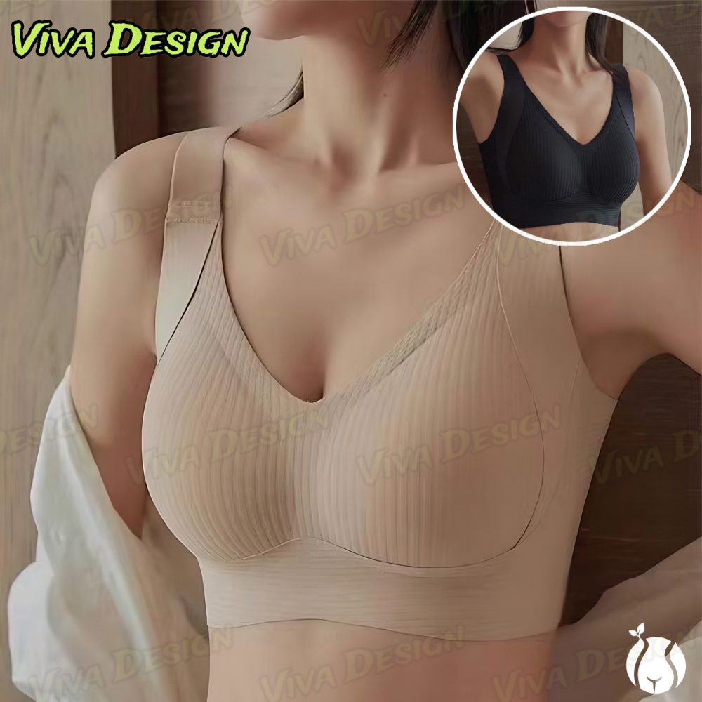 Sutiã Sem Costura Plus Size , Suporte Para Copo Completo , Busto Grande , Ajustável , Anti-Queda-VI