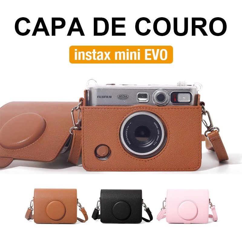 [Film Lab] Capa De Couro Instax Mini EVO Bolsa Para Câmera Instantânea Capa Protetora Com Alça CAA43