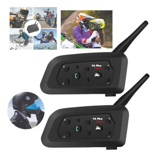 SOARFLY V6Plus intercomunicador para capacete 2 pacote Bluetooth fone para capacete de moto Redução deruídoàprovad'água