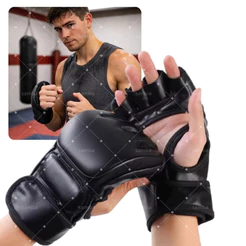 Luva MMA Meio Dedo Original Profissional Treino Boxe Muay Thai Proteção Conforto Ajustável Premium