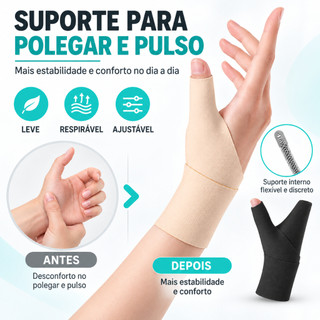 Protetor de Punho com Tala – Para Síndrome do Túnel do Carpo, Tendinite e Dor no Pulso | Alívio para Trabalho no Computa