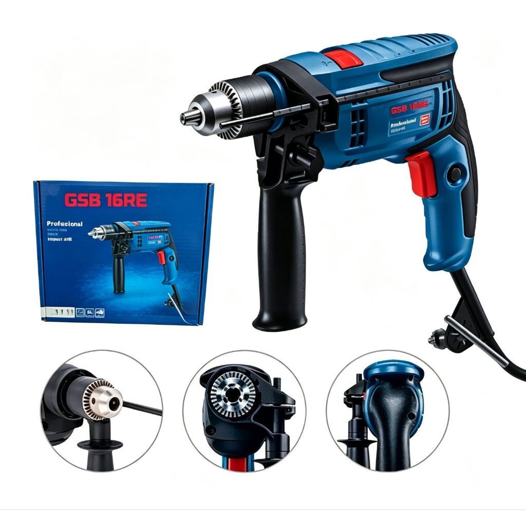Furadeira Elétrica De Impacto Profissional  GSB 16 RE 1200W Genérica Bosch Furadeira com Fio -Original