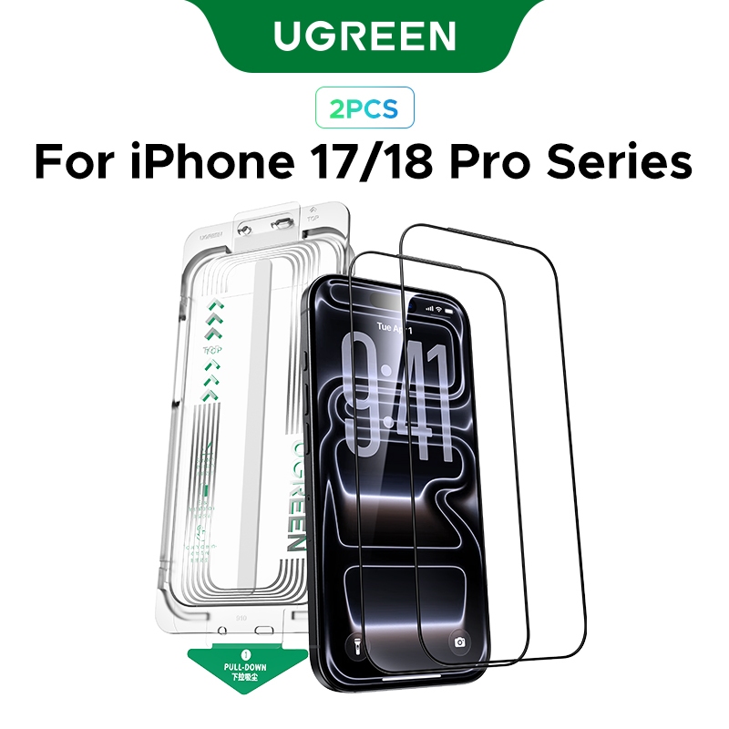 Protetor De Tela De Vidro UGREEN Filmes HD Temperado Ultra-Claro À Prova De Poeira Para iPhone 18/18 Pro Max 2PCS