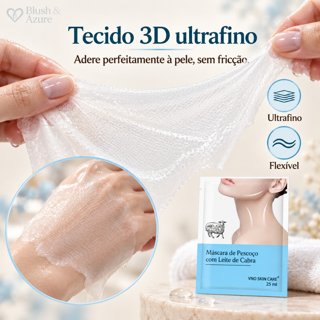 Máscara de Pescoço com Leite de Cabra 25ml, Hidratante e Nutritiva, Suaviza Linhas e Ressecamento, Cuidado do Colo — imagem 2 de 2