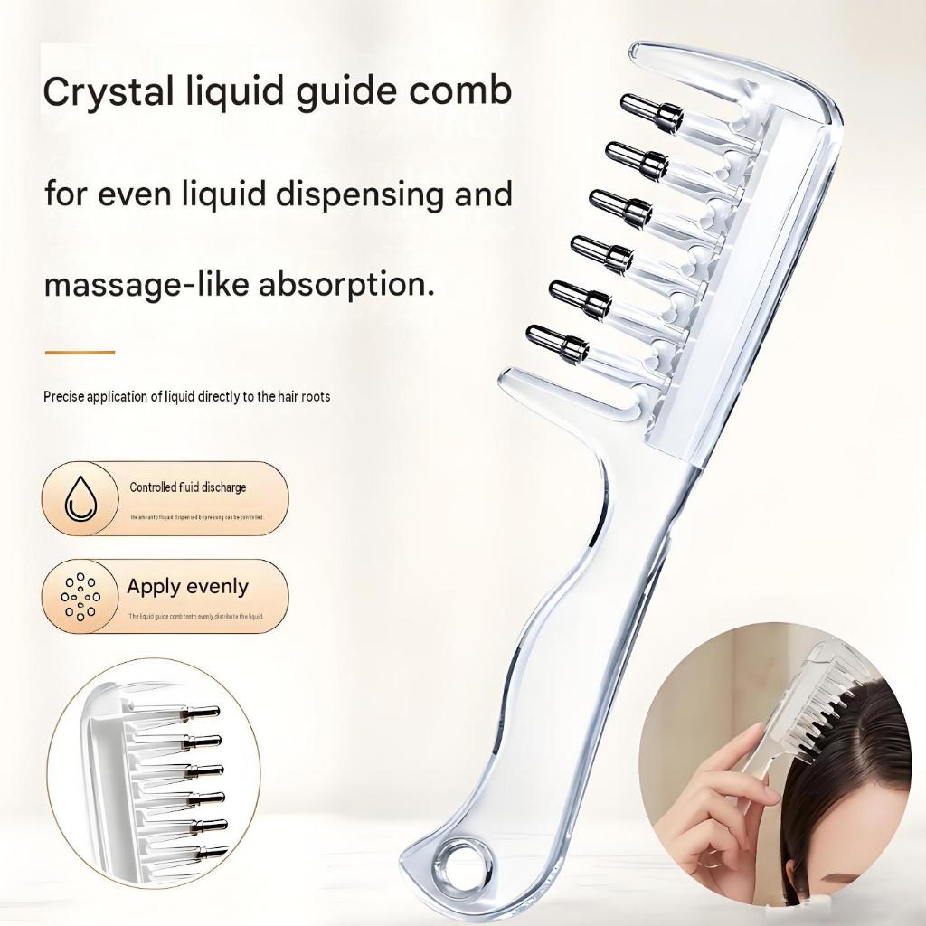 Pente Aplicador De Óleo Do Couro Cabeludo Escova De Cabelo Com De Dente Largo Para Tratamento Dispensador Portátil Cuida