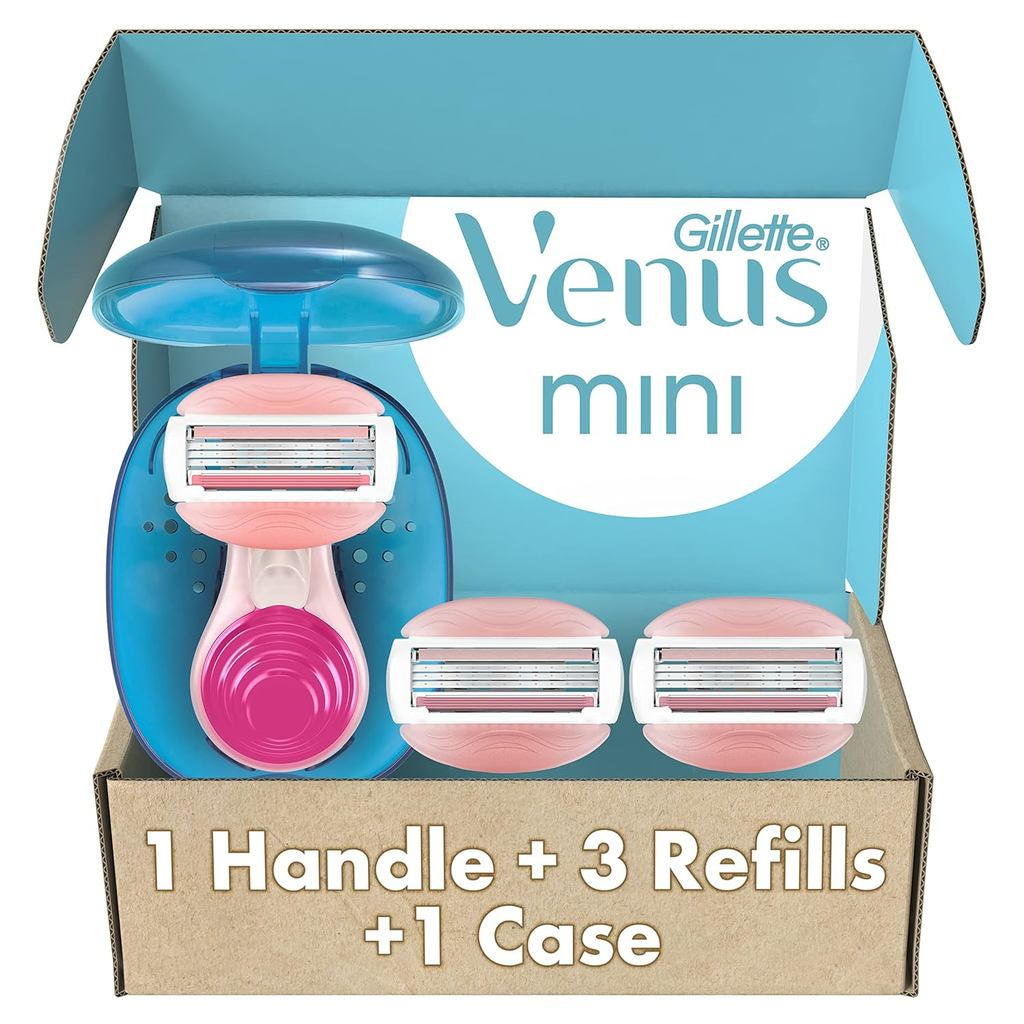 [Entrega 24 horas]Aparelho de Barbear Feminino Aço Inoxidável Faixa Lubrificante Antiderrapante Pele Sensível