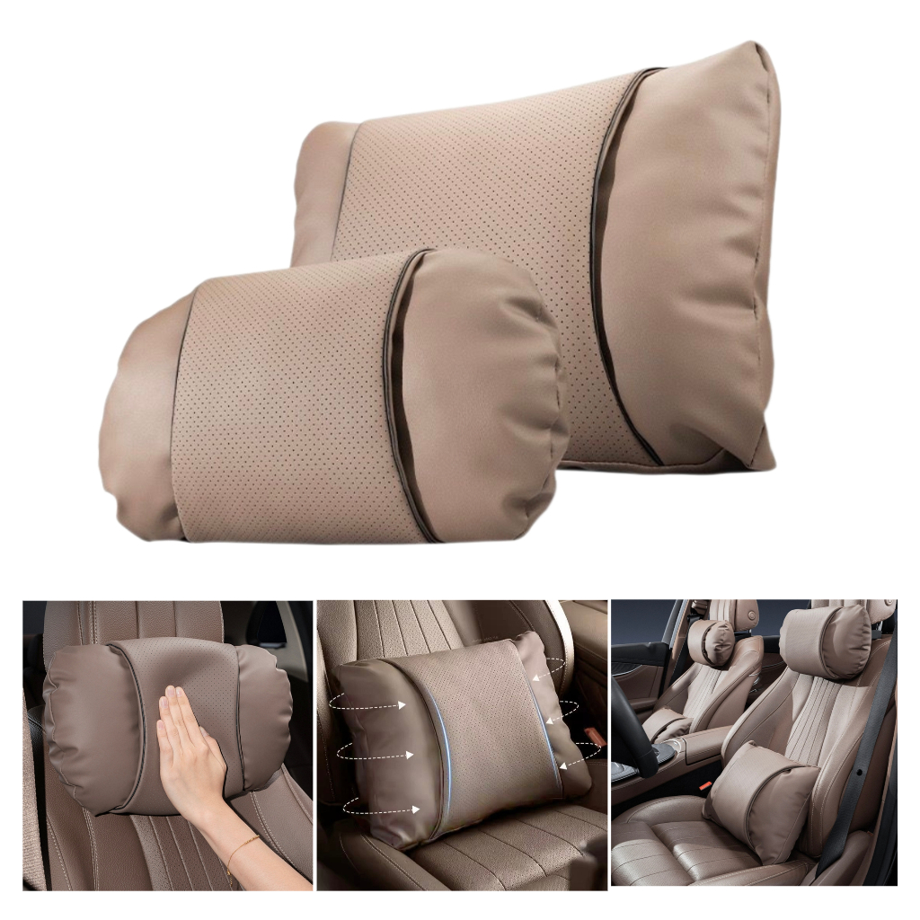 Carro especial encosto de cabeça classe S High-End couro almofada lombar modificação do assento confortável respirável q