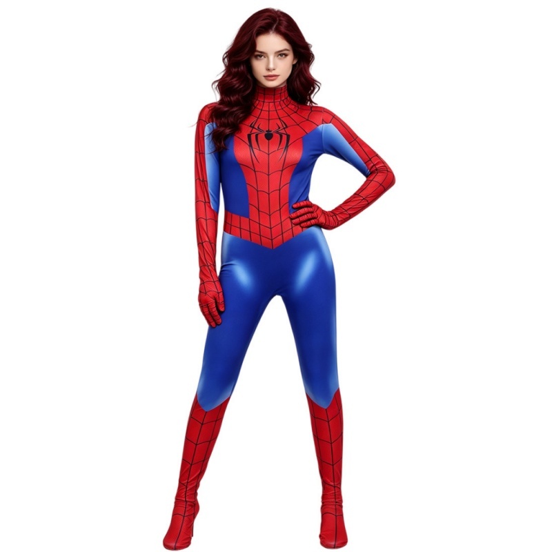 Body Feminino Fantasia Do Homem-Aranha , Festa De Aniversário De Halloween , Cosplay Para Crianças/Adultos — imagem 2 de 2