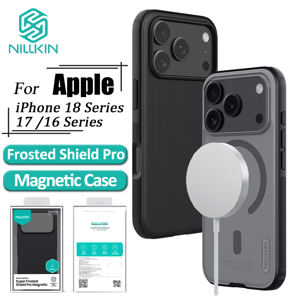 Nillkin Capa Magnética Para iPhone 18 Pro Max 17 15 Air Case Super Fosco Escudo Traseira À Prova De Choque