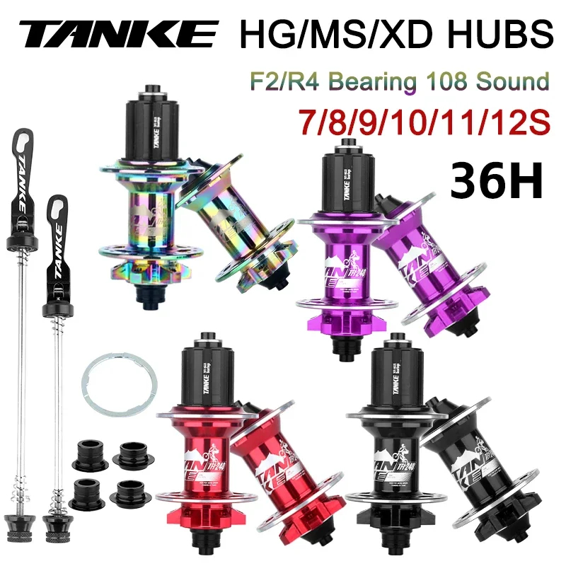HUB TANKE-MTB , 36 Furos 6 Garras 108 Cliques NBK , Rolamento Selado , Cubo De Freio A Disco De Liga De Alumínio Para Mo