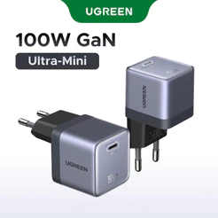 Bloco De Carregador De Parede UGREEN Nexode Air 100W Com Cabo USB C , Carregamento Rápido Compacto E Dobrável Para Ganho