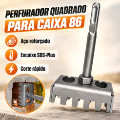 Cortador De Furo Quadrado Para Caixas De Junção Elétricas Ferramenta De Perfuração De Parede