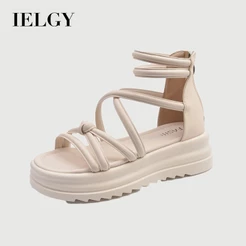 IELGY Sandálias Femininas Casuais Estilo Coreano Sapatos Baixos