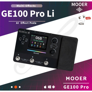 Multiefeitos Inteligentes Mooer GE100 Pro Li Ai Com 50 Bancos De Tom E 3 Predefinições Por Banco