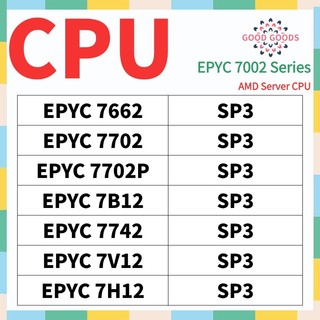 EPYC 7H12 7V12 7742 7B12 7702P 7702 7662 AMD Série 7002 Servidor CPU Soquete SP3 Desbloqueado