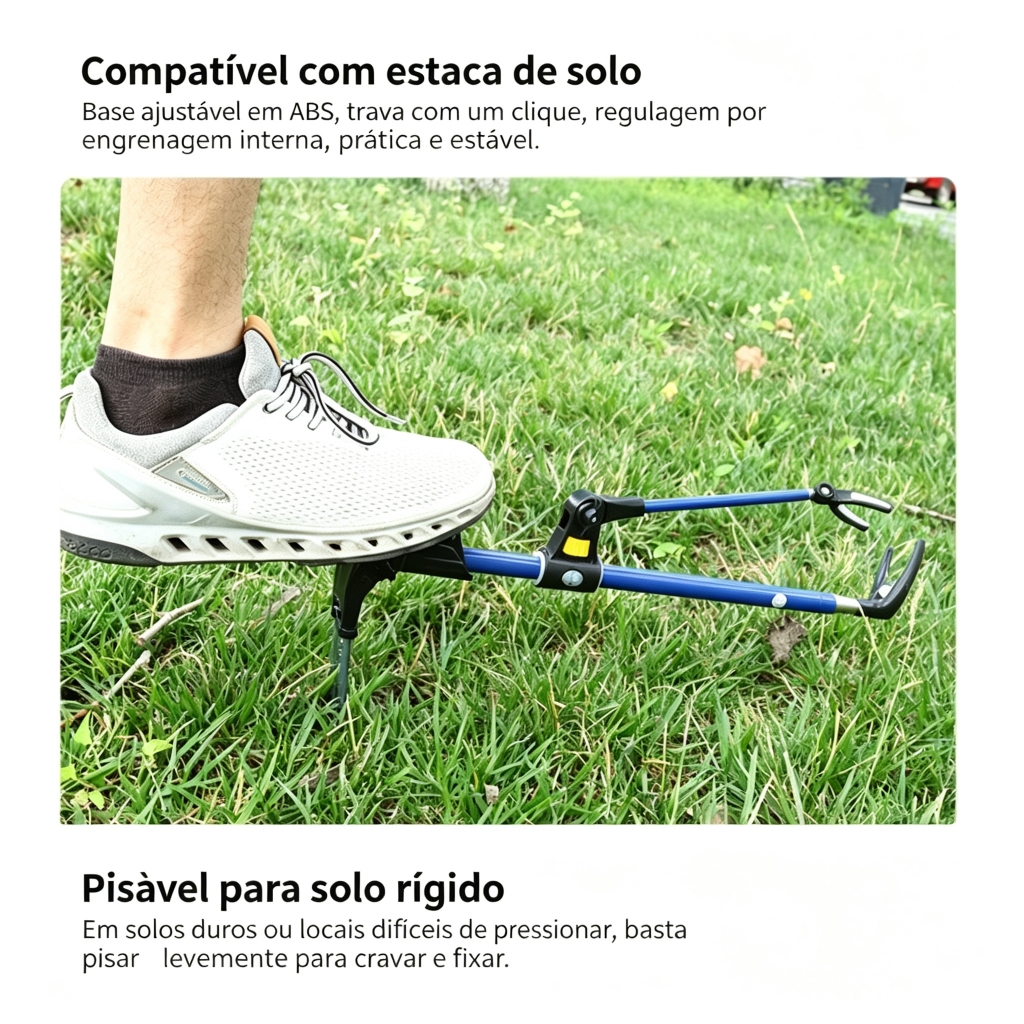 Suporte Para Vara De Pesca Em Aço Inoxidável Com Âncora À Terra , Telescópico Plataforma 1.7M — imagem 2 de 2