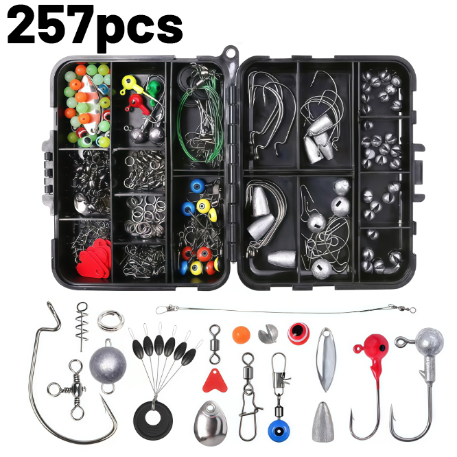 Girador com Snap - kit com 257 girador com snap para pesca sea fishing rock fishing set box
