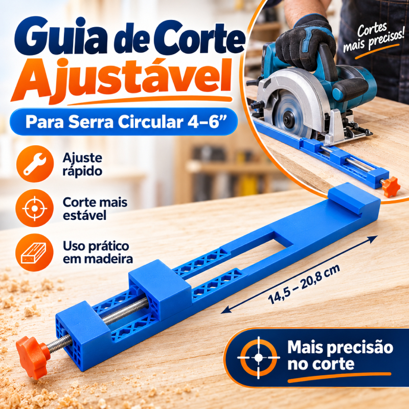 Guia Ajustável Da Base Máquina De Corte,Com Braçadeira , Gabarito De Fixação De Madeira