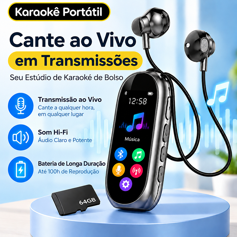 Lavalier HD Microfone Clip-On Bluetooth 5.4 Fones De Ouvido Redução Ruído Longa Vida Útil Da Bateria Jogos Cartão TF