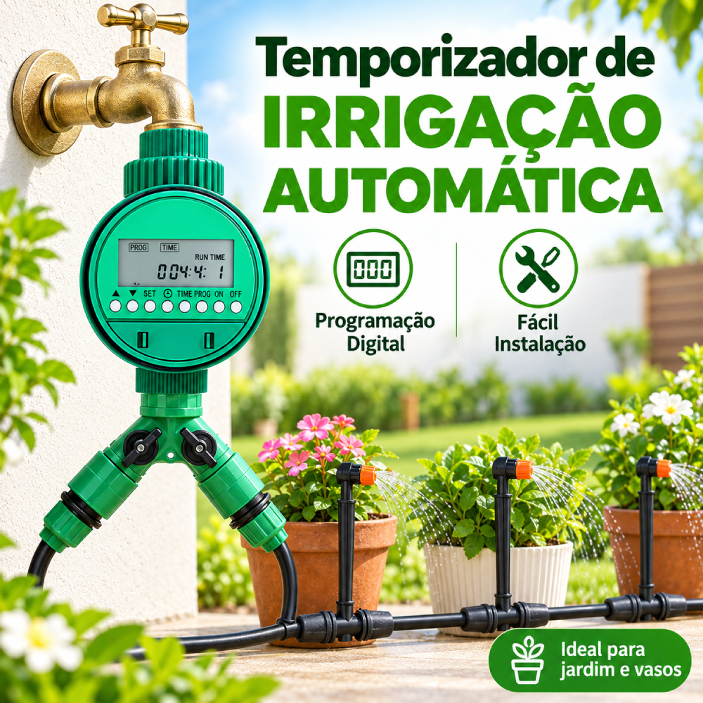 Controlador Temporizador Para Irrigação Automático Hortas Jardins - Sistema Inteligente
