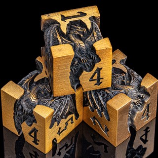 7 Pcs Antigo Dragão Dourado Metal DND Dice Set D20 D & Dungeons and Dragons Pathfinder Jogo De RPG De Mesa + D6 Tabuleir