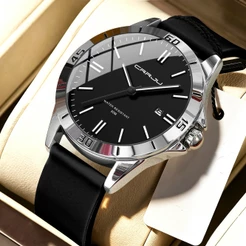 CRRJU Relógio Masculino Marca Genuína Moda Casual Pulseira De Silicone Understated Minimalista Business Sport Jovem Vita