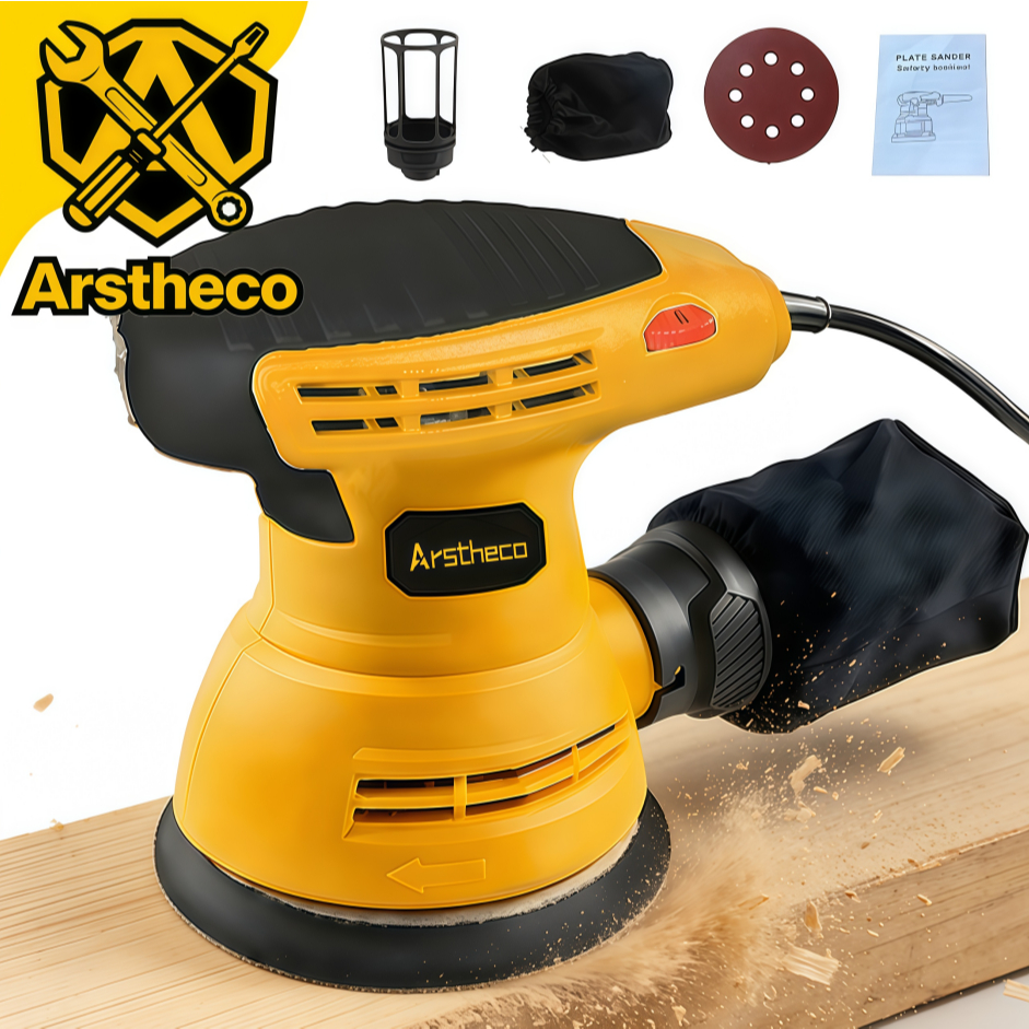 Lixadeira Eletrica Profissional 600w 6 Velocidades Para Madeira Gesso Parede110/220V Lixadeira Orbital Roto