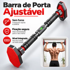 Barra Fixa Flexão Porta Apoio Ajustável Fixa 65 a 100 cm