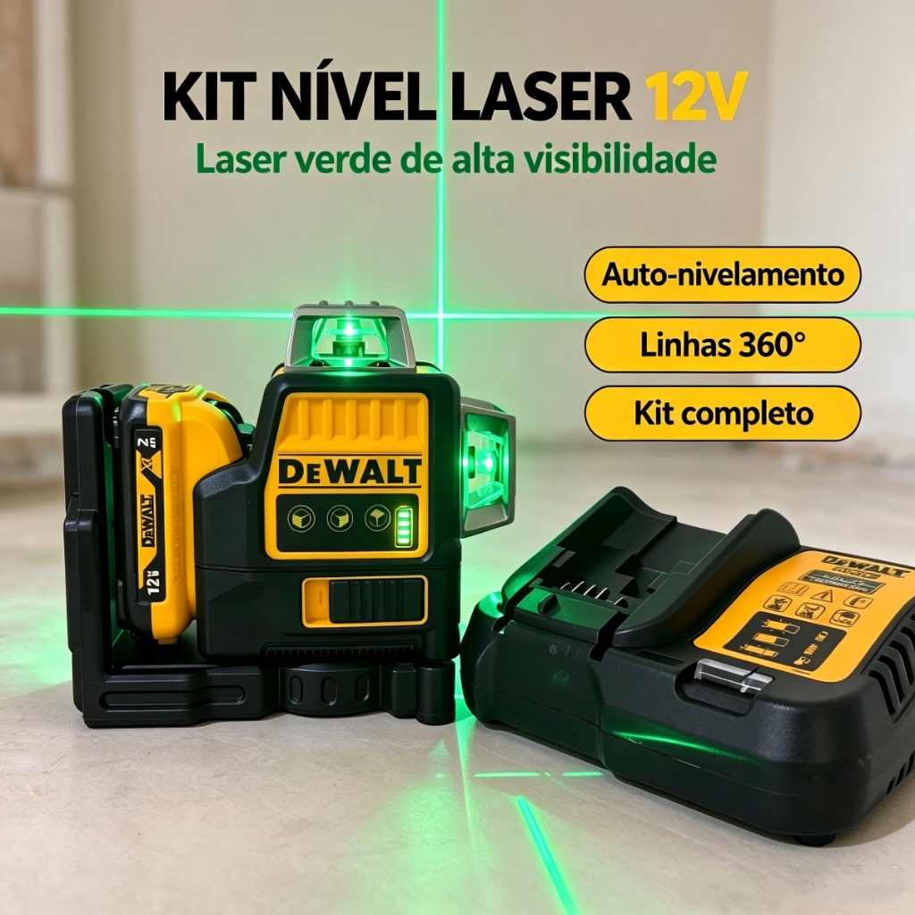 Nível de luz verde • Escolha um de dois • Três lados • 360° Vertical • Acessórios duráveis • Armazenamento Anti-danos