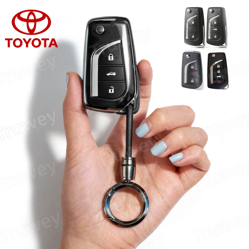 Para Toyota Camry Corolla RAV4 Hilux Fortuner Yaris Innova Keyless Remoto Chave Capa Chaveiro Titular Acessórios Do Carr