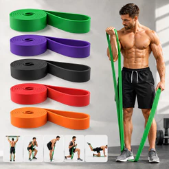 Faixa Elástica de Resistência para Musculação e Treino Funcional Academia em Casa Vários Níveis de Força
