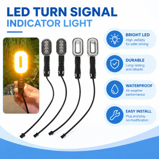 [fulseep] 2 Peças Luz Traseira De Buzina De Sinal De Mudança De Direção 36V/48V/60V/72V Lâmpada De Advertência De Bicicl