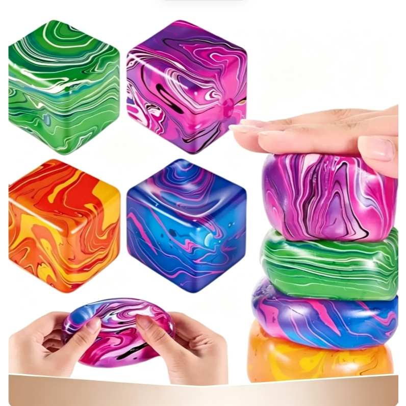 Cubo De Estresse Colorido Brinquedo Mole Alívio Do Brinquedos Fidget Presente Para Crianças Adultos