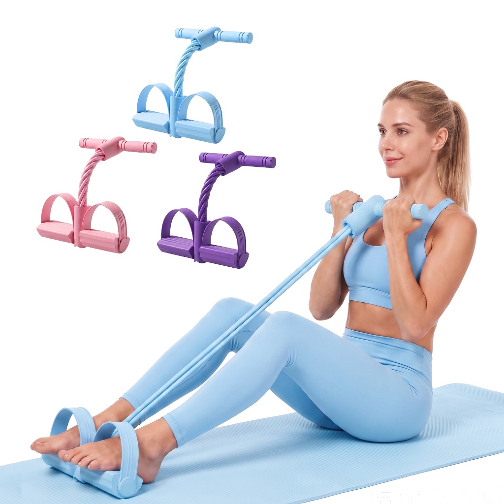 HEROI Elástico Extensor Pedal Fitness Musculação Pilates Treinamento Funcional