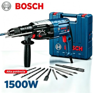 Bosch 1500W original de alta potência profissional martelo rotativo broca conjunto completo caixa ferramentas Forro elét