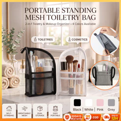 (Envio Em 12H) Bolsa De Higiene Pessoal Portátil De Malha À Prova D'água Para Viagem , Escova De Dentes Dobrável , Organ