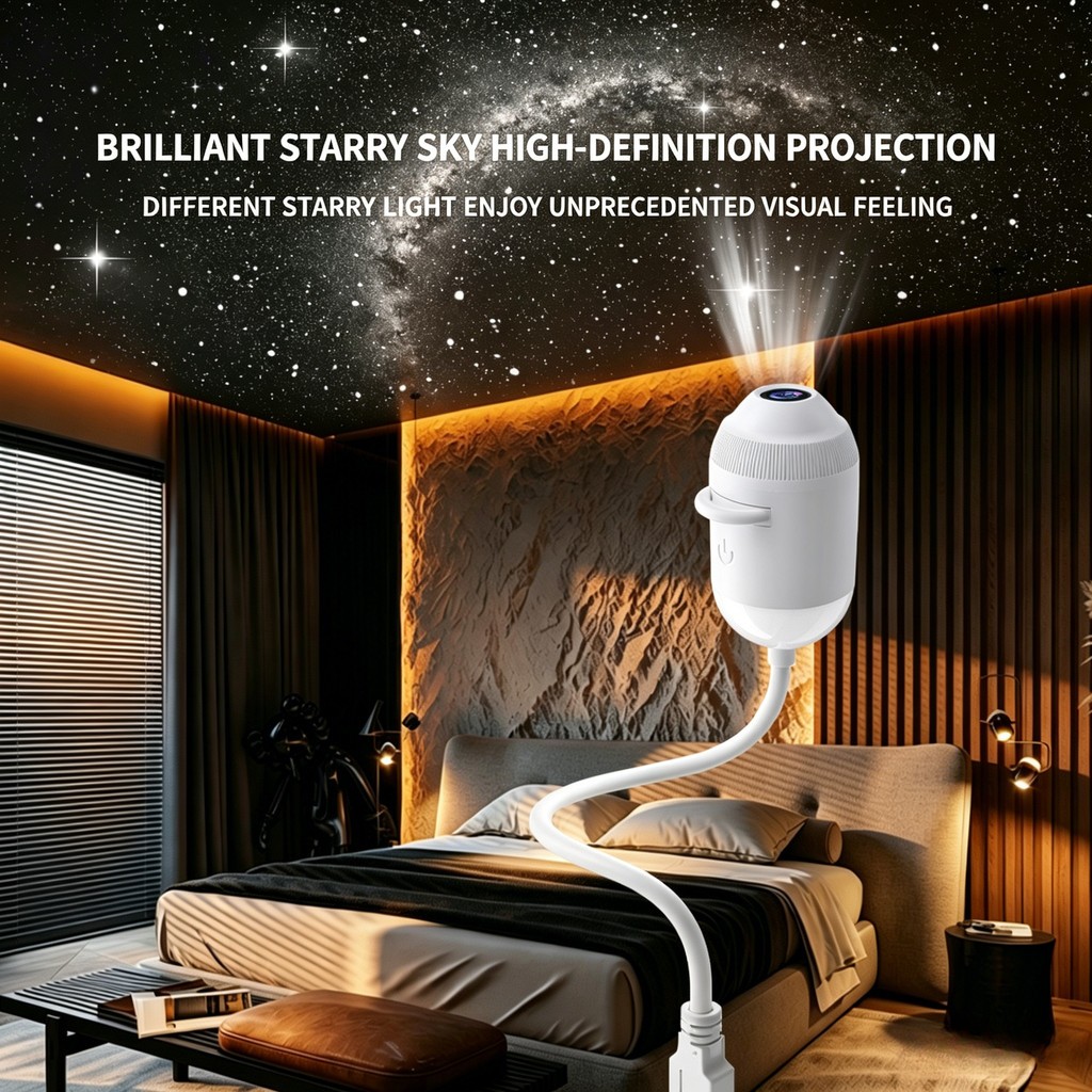 2 Em 1 Mini Starry Sky Galaxy Projetor Carro USB Luz Noturna Interior Decoração De Teto Iluminação Ambiente — imagem 2 de 2
